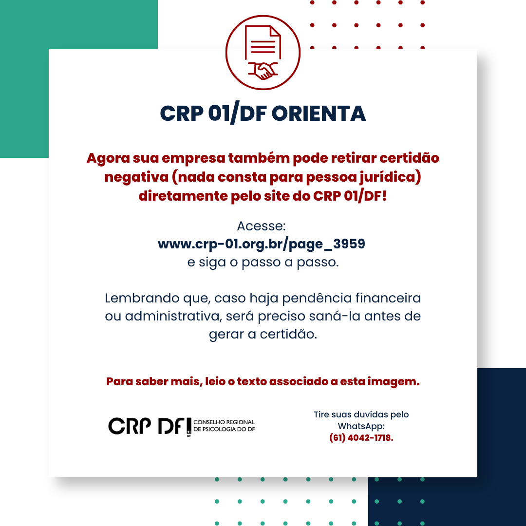 Conselho Regional De Psicologia Do DF | CRP DF